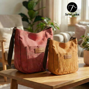 Ivy Daily Bags 2 sizes PDF Sewing Pattern | Slouchy Hobo Tote Sewing Pattern